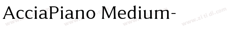 AcciaPiano Medium字体转换